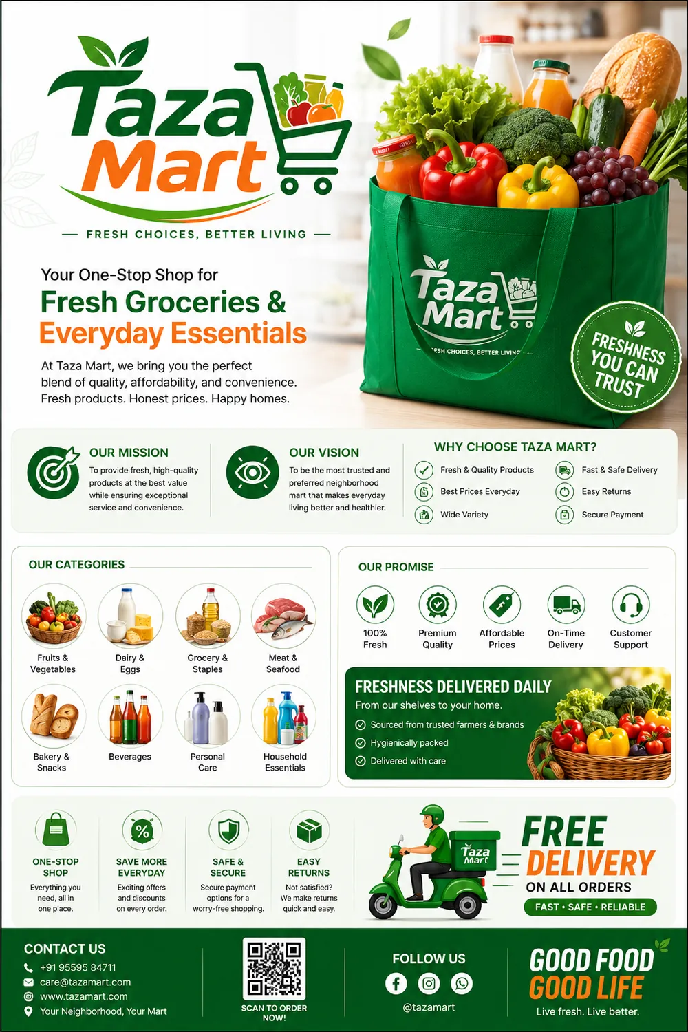 Taza Mart brand overview flyer