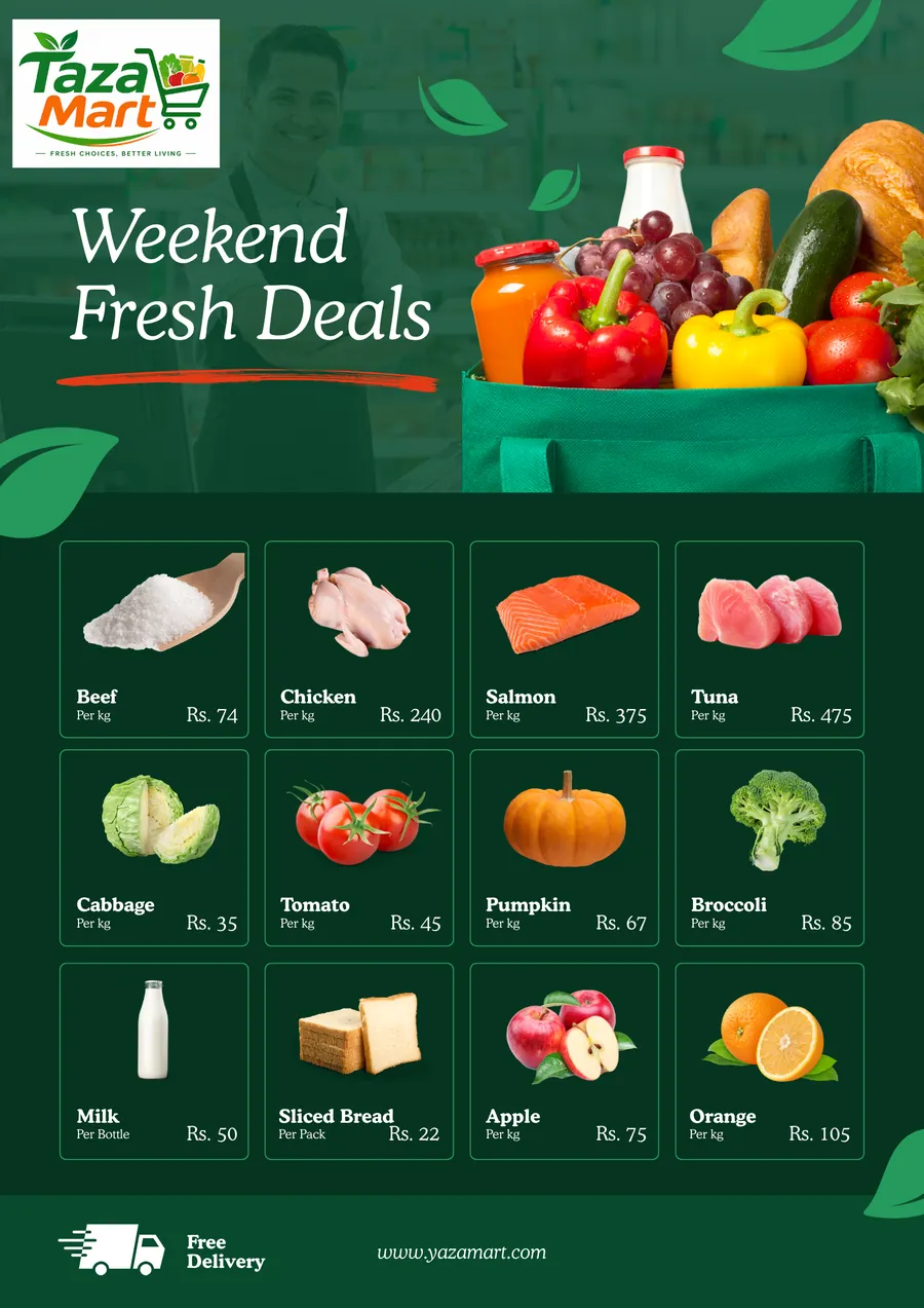 Taza Mart weekend fresh deals price list